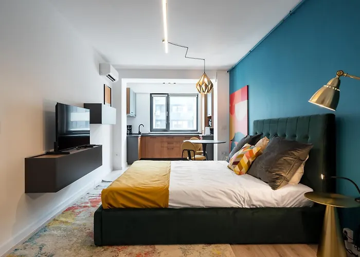 Stylish Modern With Colorful Touches At Ivory Apartment Bucharest