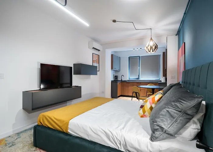 Stylish Modern With Colorful Touches At Ivory Apartment Bucharest